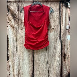 Abercrombie & Fitch Red Draped Tank Top